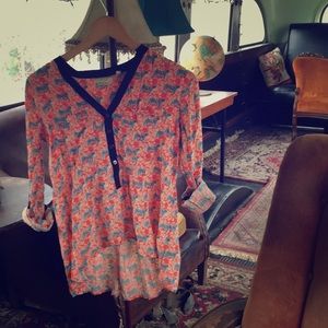 Anthropologie Tiger Print Honore Blouse